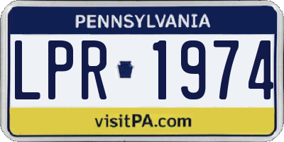 PA license plate LPR1974