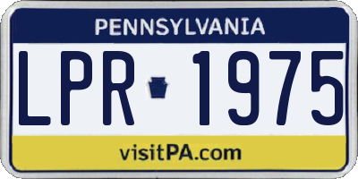 PA license plate LPR1975