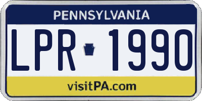 PA license plate LPR1990