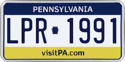 PA license plate LPR1991