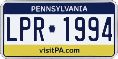 PA license plate LPR1994