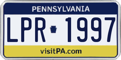 PA license plate LPR1997