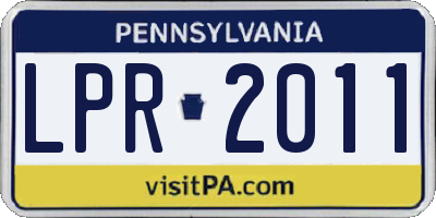 PA license plate LPR2011