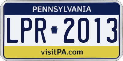 PA license plate LPR2013