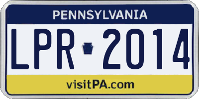 PA license plate LPR2014