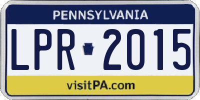 PA license plate LPR2015
