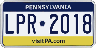 PA license plate LPR2018
