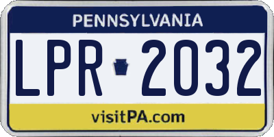 PA license plate LPR2032