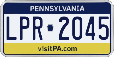 PA license plate LPR2045