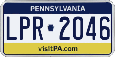 PA license plate LPR2046