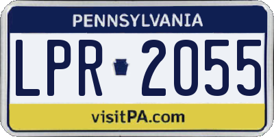 PA license plate LPR2055