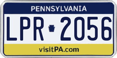 PA license plate LPR2056