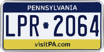 PA license plate LPR2064