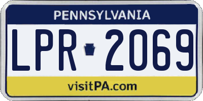 PA license plate LPR2069
