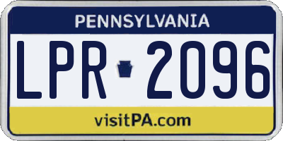 PA license plate LPR2096