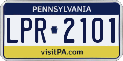 PA license plate LPR2101