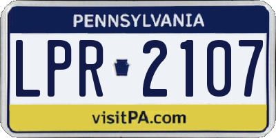 PA license plate LPR2107