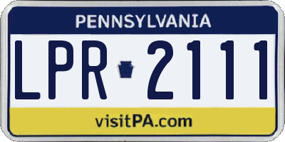 PA license plate LPR2111