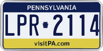 PA license plate LPR2114