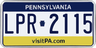PA license plate LPR2115