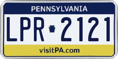 PA license plate LPR2121