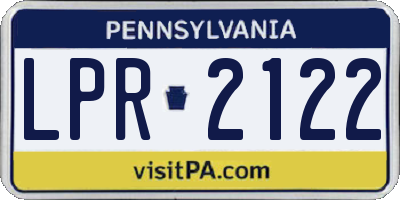 PA license plate LPR2122