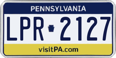 PA license plate LPR2127