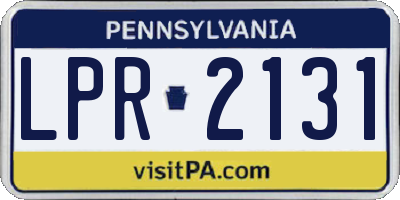 PA license plate LPR2131