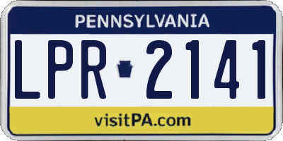 PA license plate LPR2141
