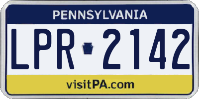 PA license plate LPR2142