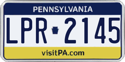 PA license plate LPR2145