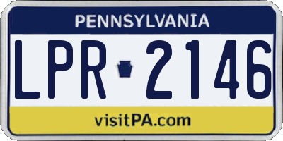 PA license plate LPR2146