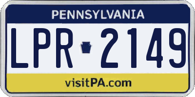PA license plate LPR2149