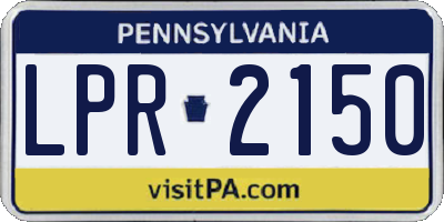PA license plate LPR2150