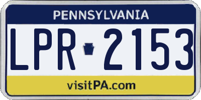 PA license plate LPR2153