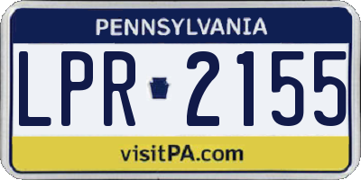 PA license plate LPR2155