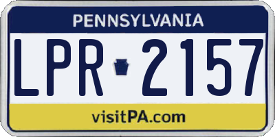 PA license plate LPR2157