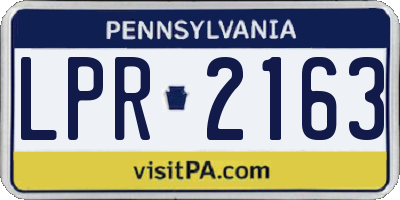 PA license plate LPR2163