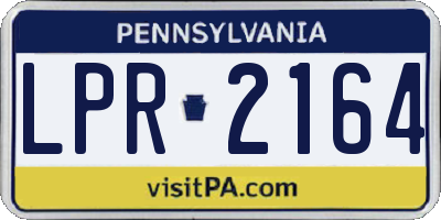 PA license plate LPR2164