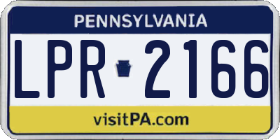 PA license plate LPR2166