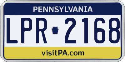 PA license plate LPR2168