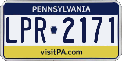 PA license plate LPR2171