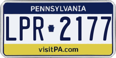PA license plate LPR2177