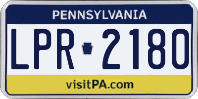 PA license plate LPR2180