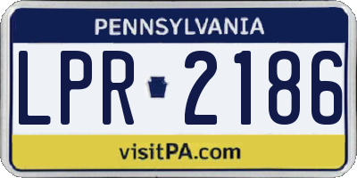 PA license plate LPR2186