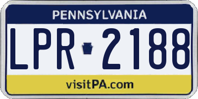 PA license plate LPR2188