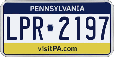 PA license plate LPR2197