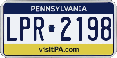 PA license plate LPR2198