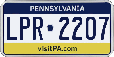 PA license plate LPR2207