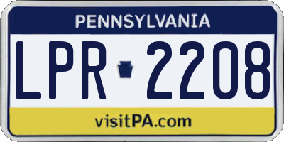 PA license plate LPR2208